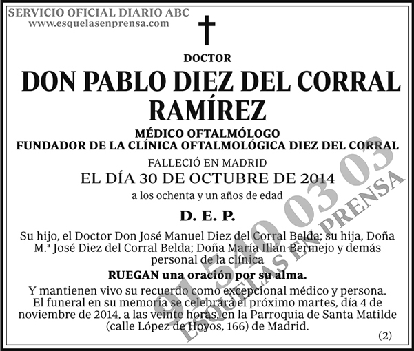 Pablo Diez del Corral Ramírez